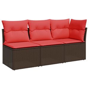 vidaXL | Divano da giardino | Marrone 172 x 62 x 69 cm Poly Rattan
