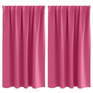 vidaXL Tende Blackout con Anelli 2 pcs Rosa Vivo 140 x 140 cm