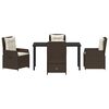 vidaXL Set da Pranzo per Giardino 5 pcs Marrone polyrattan