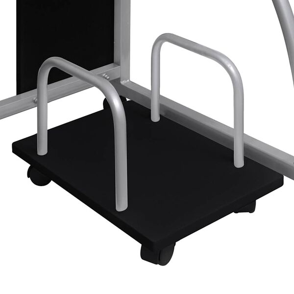 vidaXL Scrivania da Computer Nera 110x52x88,5 cm in Legno Multistrato