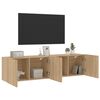 vidaXL Mobili TV a Parete 2pz Rovere Sonoma 80x30x41 cm
