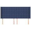 vidaXL Testiera ad Orecchio Blu 203x16x118/128 cm in Tessuto