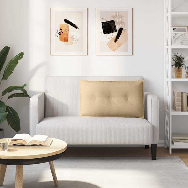 vidaXL Cuscino per Schiena Grigio Verde 80 x 50 cm Tessuto in Cords