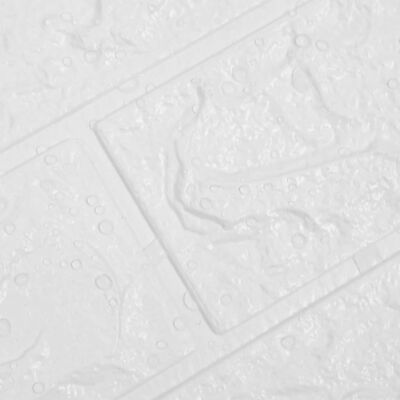 vidaXL Carta da parati 3D Motivo a Mattoni Autoadesiva 10 pz Bianca