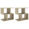 vidaXL Comodini 2pz Rovere Sonoma 50x30x51,5 cm in Legno Multistrato