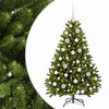 vidaXL Albero di Natale Artificiale Verde Chiaro con Palline 120 cm