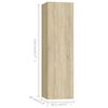 vidaXL Set di Mobili Porta TV 4 pz Rovere Sonoma in Legno Multistrato