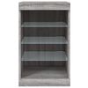 vidaXL Credenza con Luci LED Grigio Sonoma 41x37x67 cm