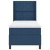 vidaXL Letto a molle con materasso Blu 90 x 190 cm Tessuto