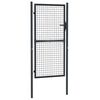 vidaXL Cancello da Giardino in Rete di Acciaio Zincato 100x175 cm Grigio