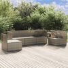 vidaXL Set Divani da Giardino 5 pz con Cuscini in Polyrattan Grigio