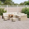 vidaXL Set Divano da Giardino con cuscino 13 pcs Beige e Crema