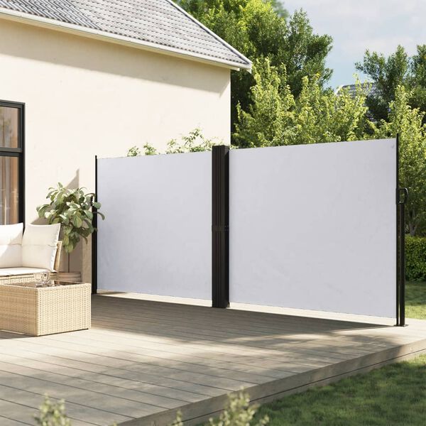 vidaXL Tenda da Sole Laterale Retrattile Bianca 180x1200 cm