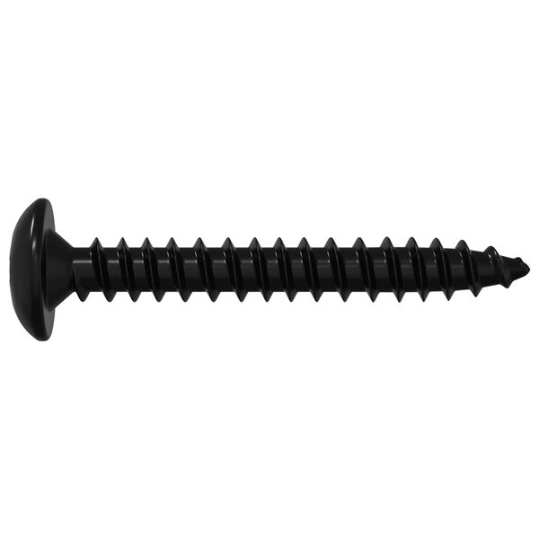 vidaXL Chiodo Filettato 12 pcs Nero M4 x 28 mm Acciaio