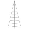 vidaXL Albero di Natale Decorativo in Metallo Nero 210 cm