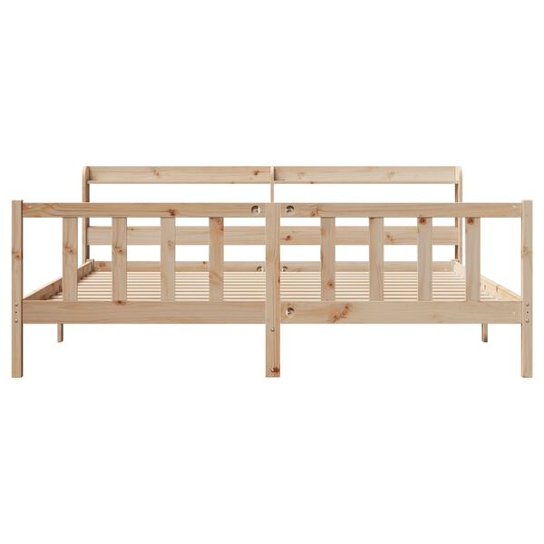 vidaXL Letto senza Materasso 180x200 cm in Legno Massello di Pino