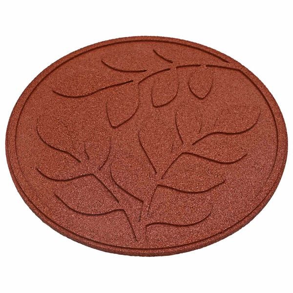 vidaXL Pietra da Passo 6 pcs Rosso &Oslash; 44 x 2 cm Gomma