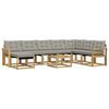 vidaXL Set di divani da esterno 9 pcs Bianco e Grigio Chiaro