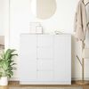 vidaXL Credenza con Cassetti Bianco 100,5x35x98,5 cm Legno Multistrato