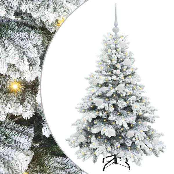 vidaXL Albero di Natale artificiale con 150 LED Bianco 120 cm PE e PVC