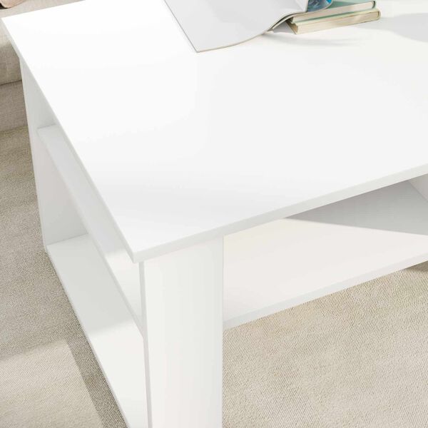 vidaXL Tavolino da salotto Bianco 96 x 54 x 44 cm Legno multistrato