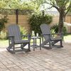 vidaXL Set Lounge da Giardino 3 pcs Grigio chiaro HDPE