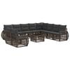 vidaXL Set Divano da Giardino 11 pcs Grigio e Grigio Scuro polyrattan