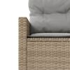 vidaXL Divano da Giardino con Cuscini Circolare Beige in Polyrattan