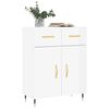 vidaXL Credenza 69,5x34x90 cm in Legno Multistrato Bianco Lucido
