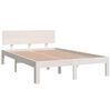 vidaXL Giroletto Bianco in Legno Massello 120x190 cm Small Double