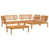 vidaXL Set Divano Pallet da Giardino 4 pz in Legno Massello di Acacia