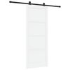 vidaXL Porta scorrevole 86 x 211 cm Legno ingegnerizzato Bianco e Nero