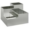 vidaXL Vaso da giardino Argento 100 x 100 x 60 cm Acciaio zincato