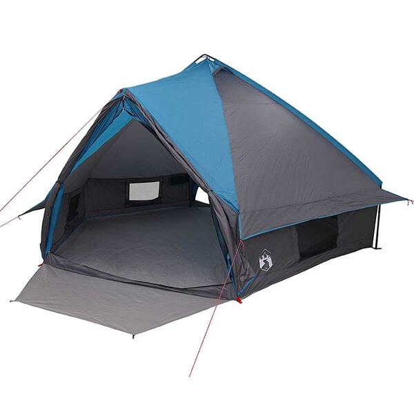 vidaXL Tenda Teepee con tetto Blu e Grigio 490 x 410 x 210 cm
