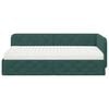 vidaXL Cornice del letto ad angolo Verde Scuro 90 x 200 cm Velluto