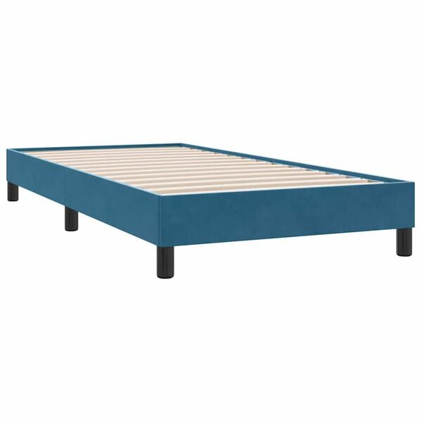 vidaXL Giroletto a Molle senza Materasso Blu Scuro 90x210 cm Velluto