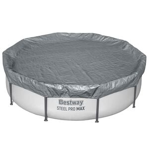 Bestway Copertura per piscina 1 &Oslash;3,05 m Rotondo Poliestere Grigio for