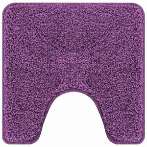 vidaXL Tappeto Antiscivolo per Bagno con Taglio per Toilette Viola PP