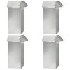 vidaXL Recinto per lumache 4 pz 13,5 x 13,5 x 25 cm Acciaio zincato