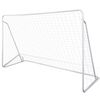 vidaXL Set Porta da Calcio in Acciaio 240 x 90 x 150 cm Alta Qualit&agrave;