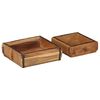 vidaXL Vassoio 2 pcs Marrone 29 x 31 x 10 cm Legno Recuperato Massello