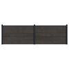 vidaXL Pannello di Recinzione 2 pcs WPC e Alluminio Nero