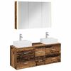 vidaXL Set di mobili per il bagno 4 pcs Legno antico