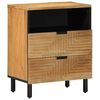 vidaXL Comodino Marrone 50x33x60 cm in Legno Massello di Mango