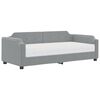 vidaXL Divano Letto con Materasso Grigio Chiaro 80x200 cm in Tessuto