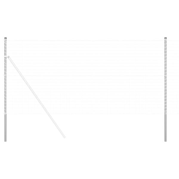 vidaXL Palo della recinzione 2 pcs Argento