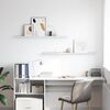 vidaXL Scaffale da parete 2 pcs Marmo Bianco 115 x 9 x 3 cm