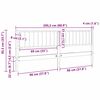 vidaXL Testiera imbottita con testiera Marrone 200 cm Pino massello