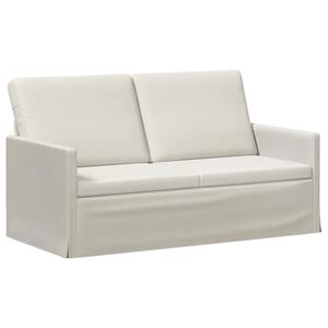 vidaXL Divano a 2 posti Crema 150 x 81 x 82 cm Velluto (V)