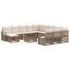 vidaXL Set Divano da Giardino 13 pcs Beige polyrattan
